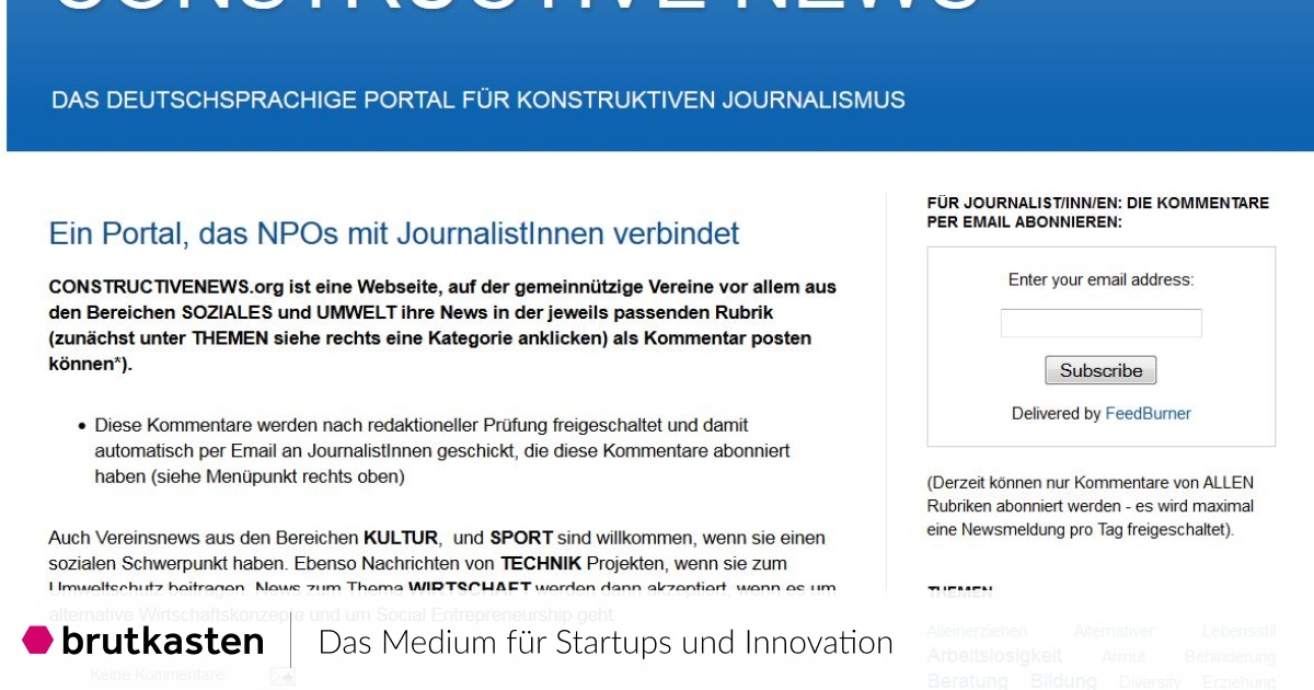 CONSTRUCTIVE NEWS | brutkasten
