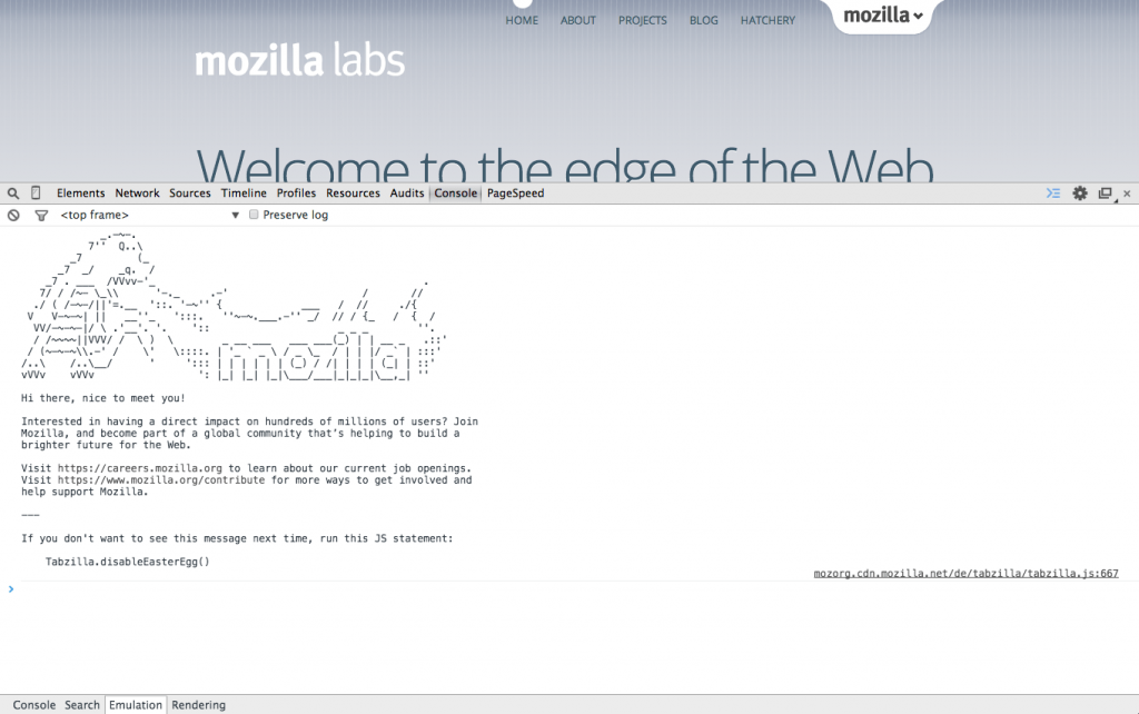 Mozilla Labs Job Anounce