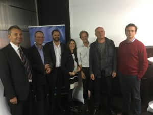 vlnr: Eduard Schock, Alexander Biach, Markus Ornig, Katharina Schinner, Nikolaus Griller (JI), Christoph Chorherr und Heinrich Schmid-Schmidsfelden (JI)