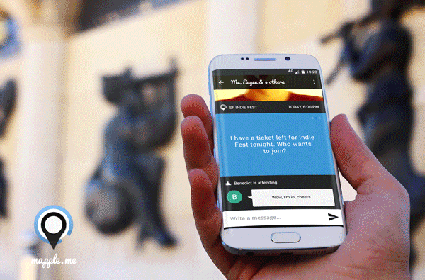 (c) Mapple.me. Die App ermöglicht spontane Treffen mit Freunden.