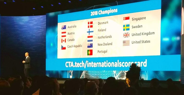 Präsentation der International Innovation Scorecard bei der CES Las Vegas.