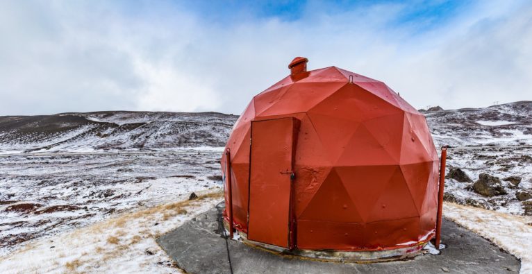 Teil eines Geothermie-Kraftwerks in Island