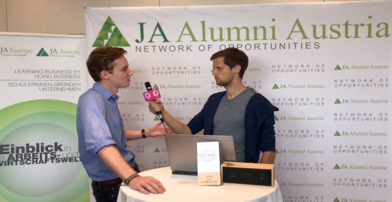 Philip Hofmacher im Interview beim Junior Achievement Austria Landesfinale