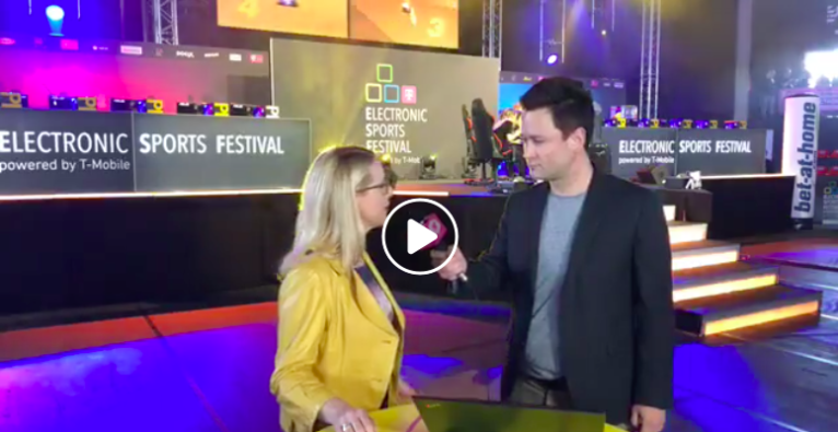 Schramböck im Interview auf dem ESF 2018