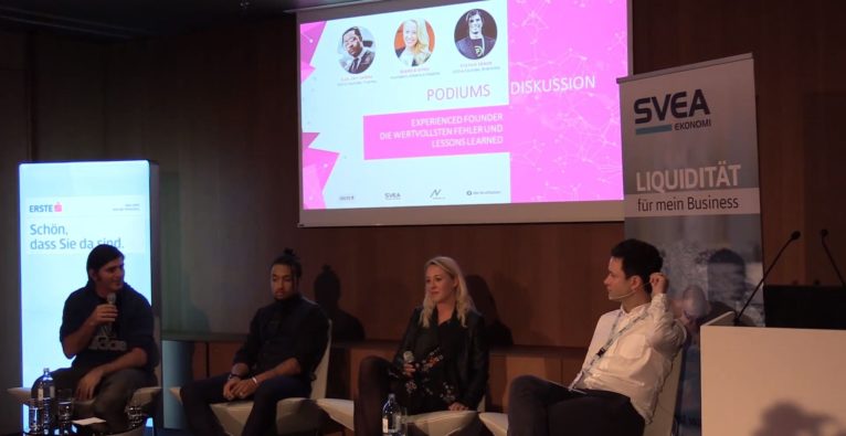 Die Podiumsdiskussion am FYCF18: Experienced Founders - Die wertvollsten Fehler und Lessons learned