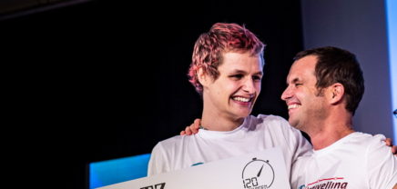 Elias und Matthias Bohun von Traivelling bei der Prämierung der besten Geschäftsidee Niederösterreichs 2019