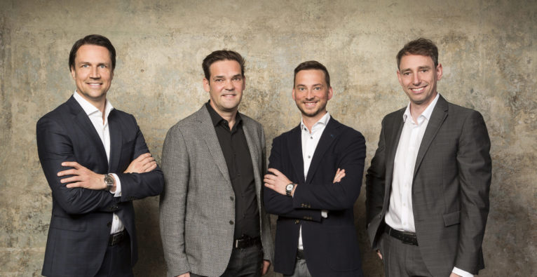 Editors' Choice / Wolfgang Hummer: (vlnr.) Christian Baumgartner, Andreas Oberdorfer, Christian Zehetner und Christopher Engel starten den Mobile Games Fund Austria