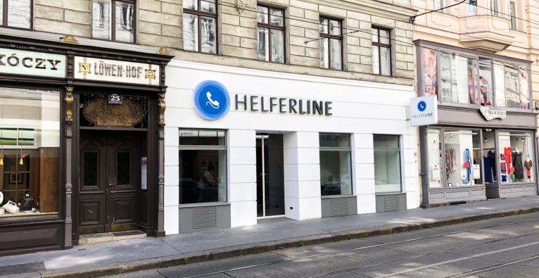 Helferline: Das neue Geschäftslokal in der Josefstädter Straße in Wien