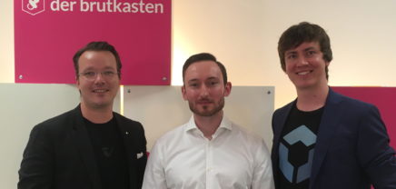 (vlnr.) Berthold Baurek-Karlic (Gründer Venionaire), Klaus Himmer (Gründer CryptoTax) und Florian Wimmer (Gründer Blockpit)