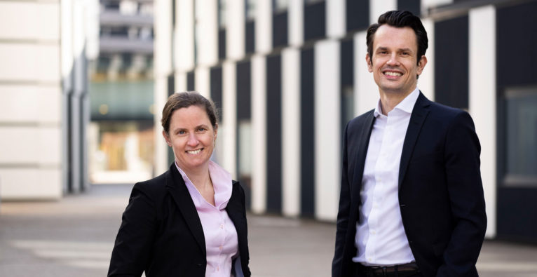 Sophie Martinetz und Christoph Krönke haben das Legal Tech Center gegründet © WU Wien/ Marlene Rahmann