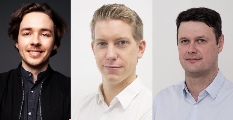Christian Trummer (Bitpanda), Emanuel Steininger (Eversports) und Constantin Köck (Planradar) teilen ihre Erfahrungen als Startup-CTOs © beigestellt/Montage