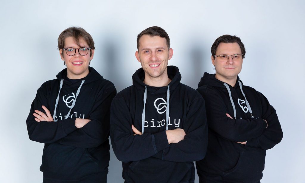 Eric Weisz (Mitte) mit seinen Co-Foundern von Circly © Circly