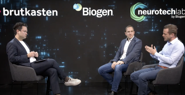 brutkasten-CEO Dejan Jovicevic im Talk mit Michael Kreppel-Friedbichler und Thorsten Lambertus von Biogen © brutkasten Media