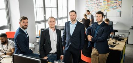 (c) Anyline vlnr.: David Dengg, Entwickler, Daniel Albertini, CTO, Lukas Kinigadner, CEO, und Jakob Hofer, CMO