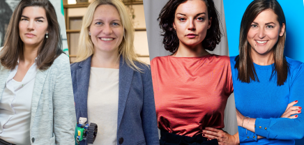 Janice Goodenough, Anna Iarotska, Theresa Imre und Sophie Bolzer gehören zu den bekanntesten Startup-Gründerinnen Österreichs © beigestellt/Montage