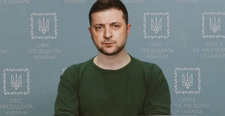 Screenshot aus dem Deepfake-Video mit dem ukrainischen Präsidenten Wolodymyr Selenski