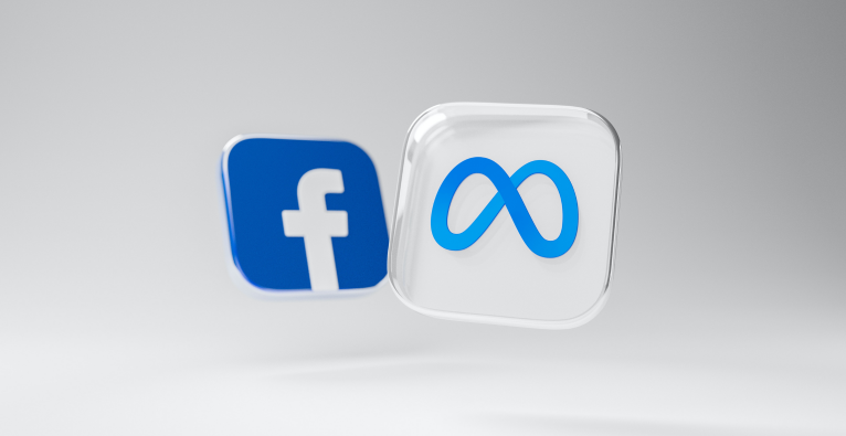Facebook Symbol und Meta Symbol