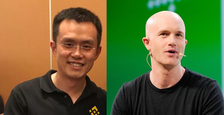 Binance CEO Changpeng Zhao und Coinbase CEO Brian Armstrong