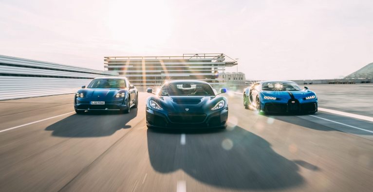 vlnr.: Porsche, Rimac und Bugatti | (c) Bugatti Rimac