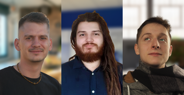 Das Founderteam des jungen Krypto-Startups (v.l.): Jonas Przysucha, Santino Wagner, Krystian Golebiewski © Chaineducation Labs