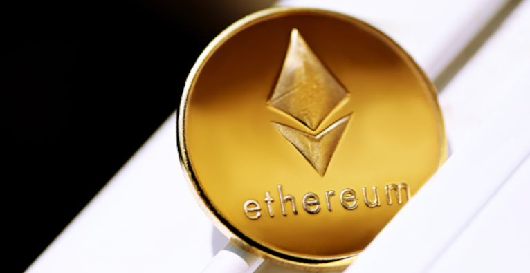 a coin with the logo of Ethereum