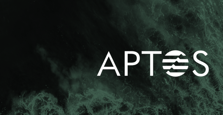 das Logo des Blockchain-Projekts Aptos