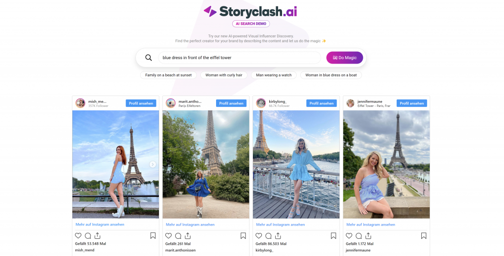 So funktioniert die Text-zu-Bild-Suche von Storyclash | Bild: Storyclash