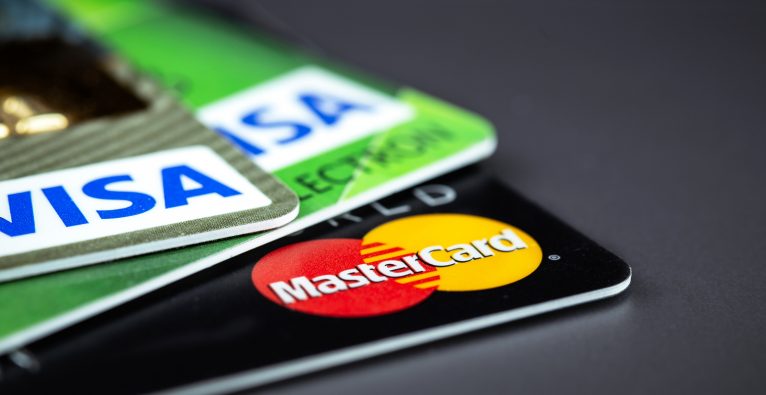 Visa, Visa Electron, Master Card - bank, credit cards closeup