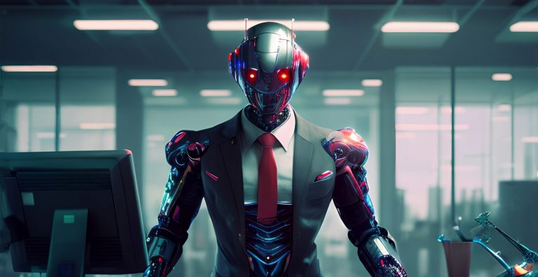 AI-CEO AI Boss KI Roboter Robot