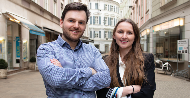 Christian Neubauer und Antonia Riva-Frizberg, das Founderteam von Lumetry Diagnostics © Lumetry Diagnostics