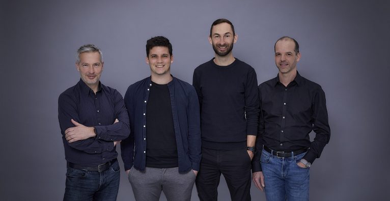 Die dcupl-Gründer vlnr.: Stephan Lechner, Dominik Strasser, Gernot Bernkopf, Albert Ortig