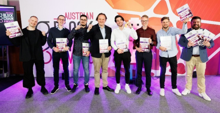 Die Gewinnerteams des fünften Austrian Blockchain Award