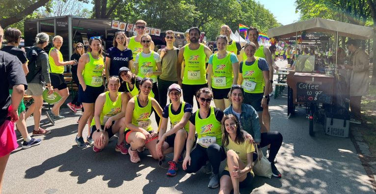 Auch Julia Guizani begleitete das Pride+ Team beim Pride Run Vienna | (c) Sanofi