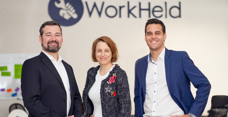 das Workheld-Management Daniel Ultsch (CTO), Christine Geier, MBA (COO), Benjamin Schwärzler (CEO)