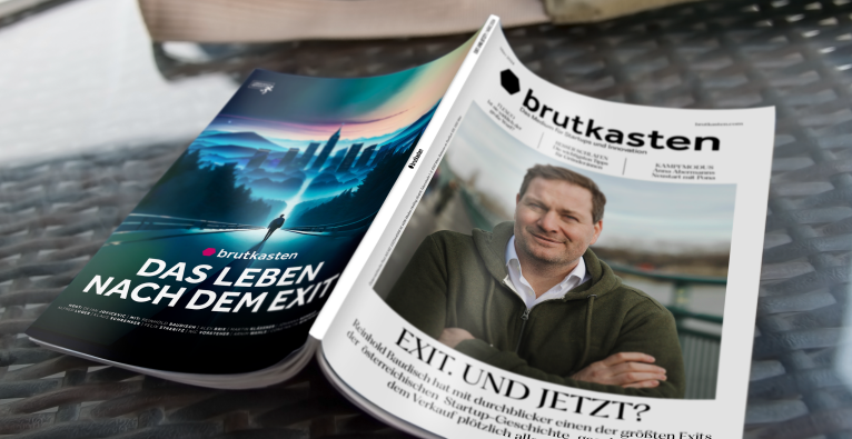 Die neue Ausgabe der brutkasten-Printmagazins mit Reinhold Baudisch am Cover