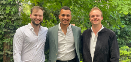 v.l.n.r.: Die drei Founder von Scale Energy Christoph Kössler, Elias Aruna und Nikolas Fendel (c) Scale Energy