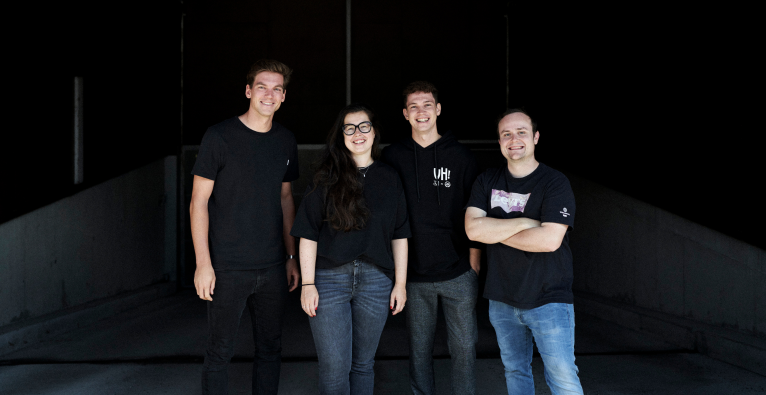 Gleap Gründerteam Manuel Koch, Isabella Salzmann, Tobias Duelli, Lukas Böhler Software Bug Reporting Vorarlberg Startup