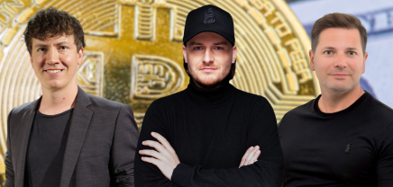 Florian Wimmer (Blockpit), Eric Demuth (Bitpanda) und Ed Prinz (DLT Austria)