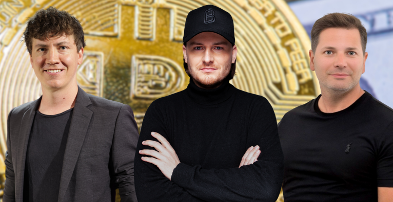 Florian Wimmer (Blockpit), Eric Demuth (Bitpanda) und Ed Prinz (DLT Austria)