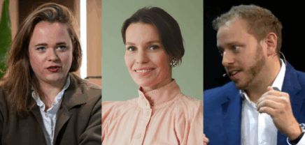 Female Start-up Funding Index - vlnr.: Lisa Fassl, Natascha Fürst und Florian Haas | (c) Viktoria Waba/brutkasten / Martina Trepczyk / brutkasten