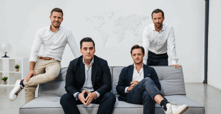 Das Econetix-Management-Team vlnr.: Martin Riegler, CSO, Jakob Zenz, CEO & Gründer, Paul Nimmerfall, COO & Mitgründer, Patrick Freier, CFO | Econetix
