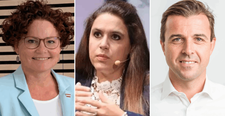 vl.: Staatsekretärin Elisabeth Zehetner, EcoAustria-Direktorin Monika Köppl-Turyna und Herbst-Kinsky-Partner Philipp Kinsky präsentierten die Dachfonds-Studie | © Martin Pacher / EcoAustria / Herbst Kinsky