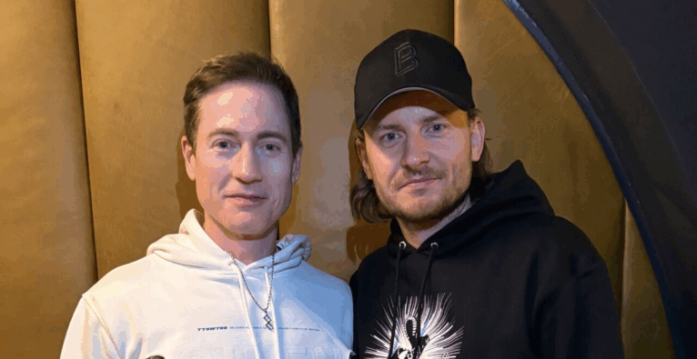 vl.: Longevity-Unternehmer Bryan Johnson und Bitpanda-Gründer Eric Demuth | Foto: Eric Demuth via LinkedIn