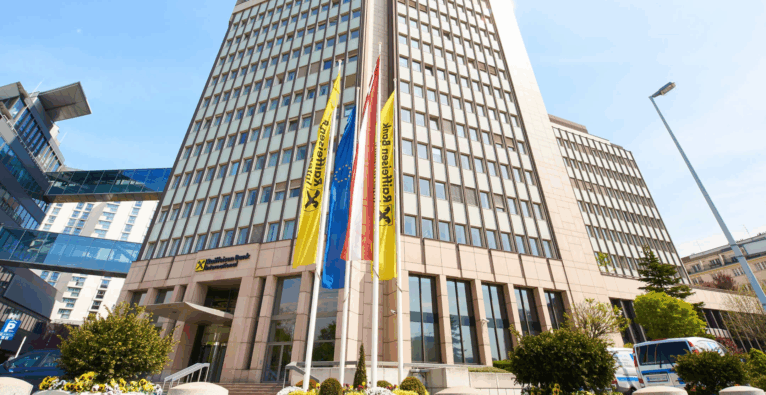 die Zentrale der Raiffeisen Bank International (RBI) in Wien