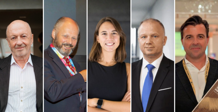 vlnr.: Hansi Hansmann, Rudolf Kinsky, Hannah Wundsam, Philip Pauer und Philipp Kinsky | (c) Studio KoeKart / AVCO / AustrianStartups / Reploid / Martin Pacher
