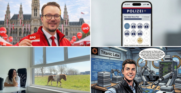 Vlonru.: Berthold Baurek-Karlic, zwei Mal hello again und Thomas Grübler lieferten dieses Jahr Aprilscherze | Bilder: LinkedIn