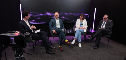 Im IPO-Talk vlnr.: Dejan Jovicevic, brutkasten, Philip Pauer, Reploid, Henriette Lininger, Wiener Börse, und Harald Kröger, RBI | (c) brutkasten