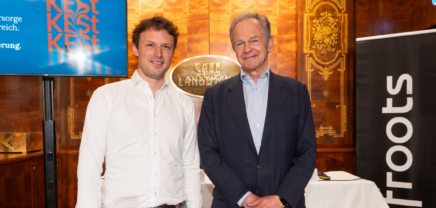 froots CEO David Mayer-Heinisch und froots Investor & Advisor Andreas Treichl bei der Pressekonferenz im Café Landtmann © Roland Unger/froots