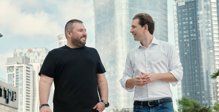 vl. Shalev Hulio (Co-Founder und CEO) und Sebastian Kurz, (Co-Founder and President) | (c) DREAM/eclipse media