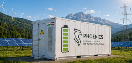Strom aus Wind und Sonne braucht Speicher. Für sie entwickelt das Projekt Phoenics neue Batteriezellen. Konzeptbild, mit KI erstellt. | (c) Virtual Vehicle